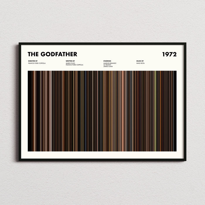 The Godfather Movie Barcode Poster