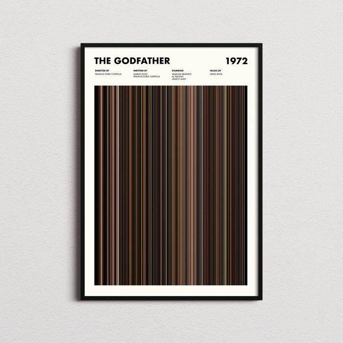 The Godfather Movie Barcode Poster