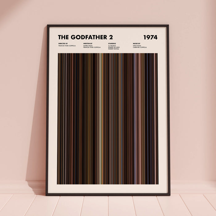 The Godfather 2 Movie Barcode Poster