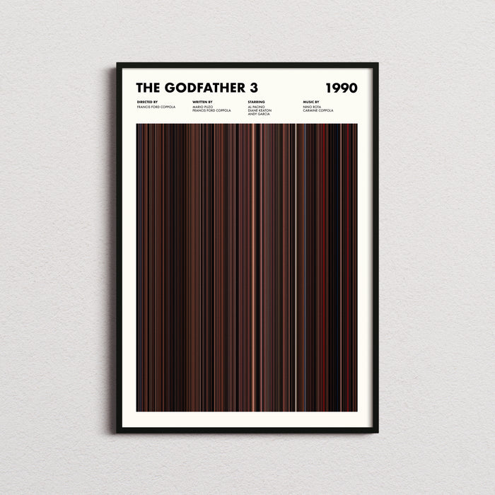 The Godfather 3 Movie Barcode Poster