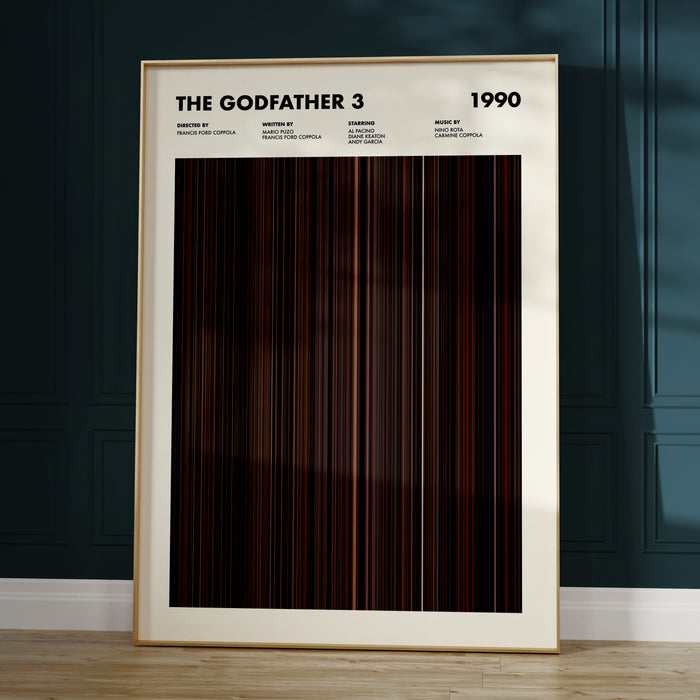 The Godfather 3 Movie Barcode Poster