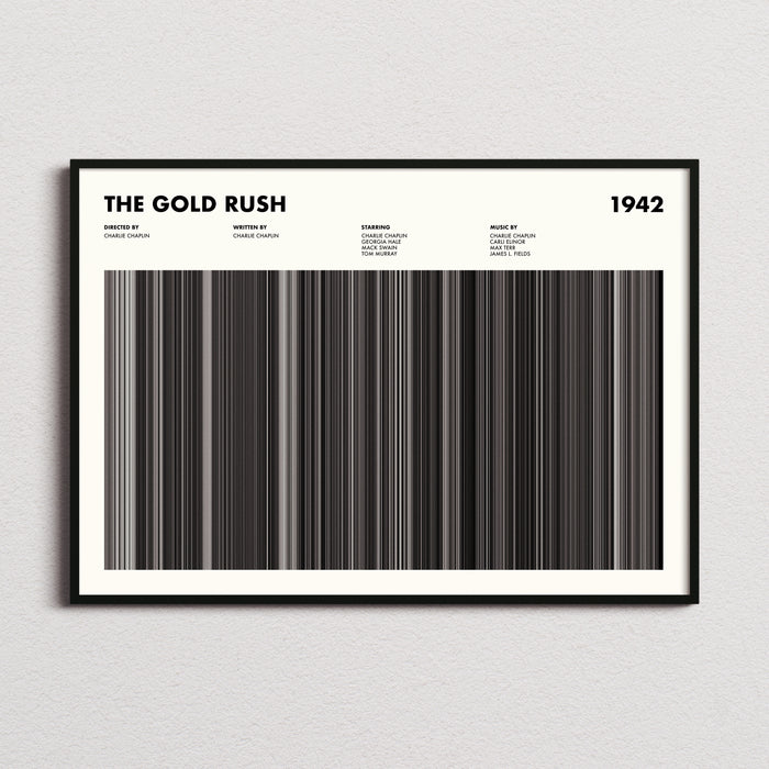 The Gold Rush Movie Barcode Poster