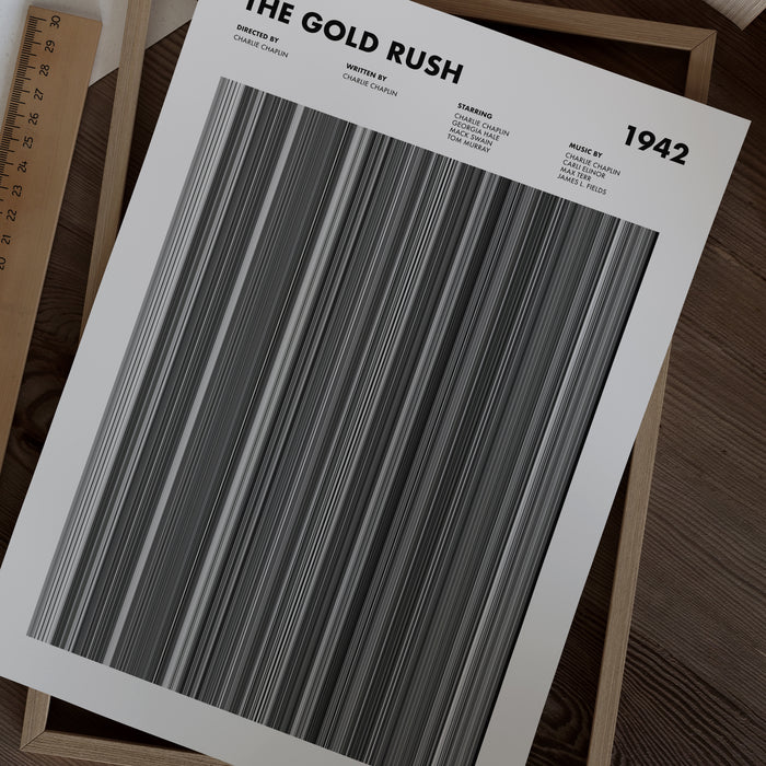 The Gold Rush Movie Barcode Poster