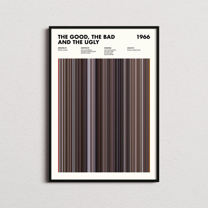 The Good The Bad And The Ugly Movie Barcode Poster