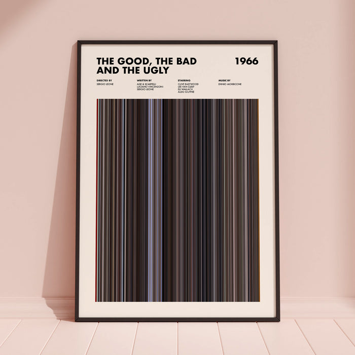 The Good The Bad And The Ugly Movie Barcode Poster