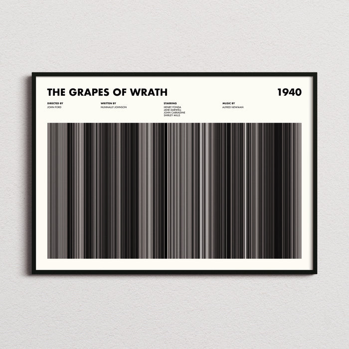 The Grapes Of Wrath Movie Barcode Poster