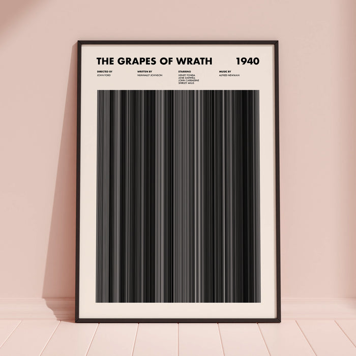 The Grapes Of Wrath Movie Barcode Poster