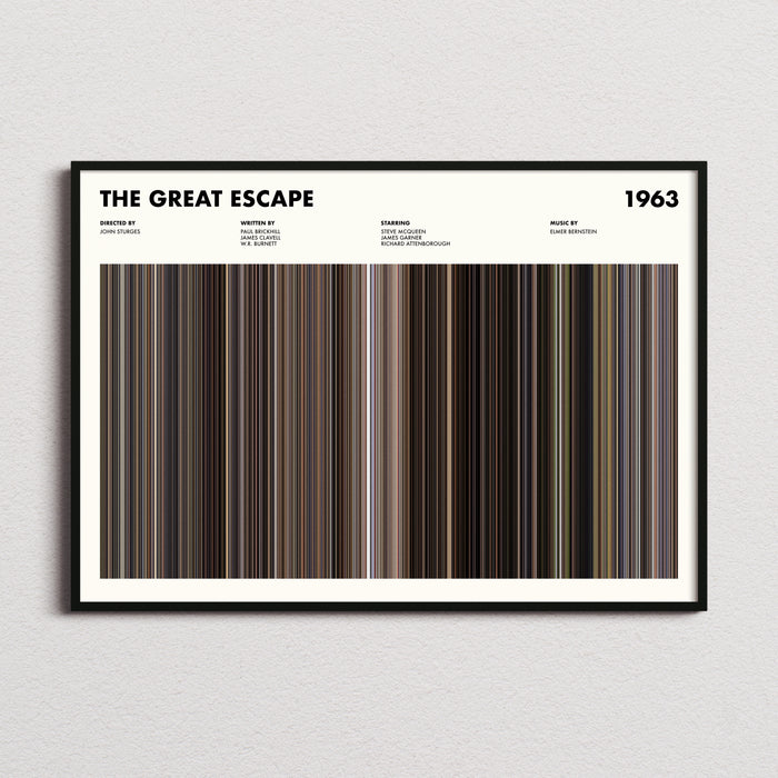 The Great Escape Movie Barcode Poster