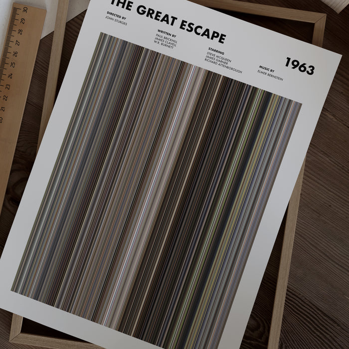 The Great Escape Movie Barcode Poster