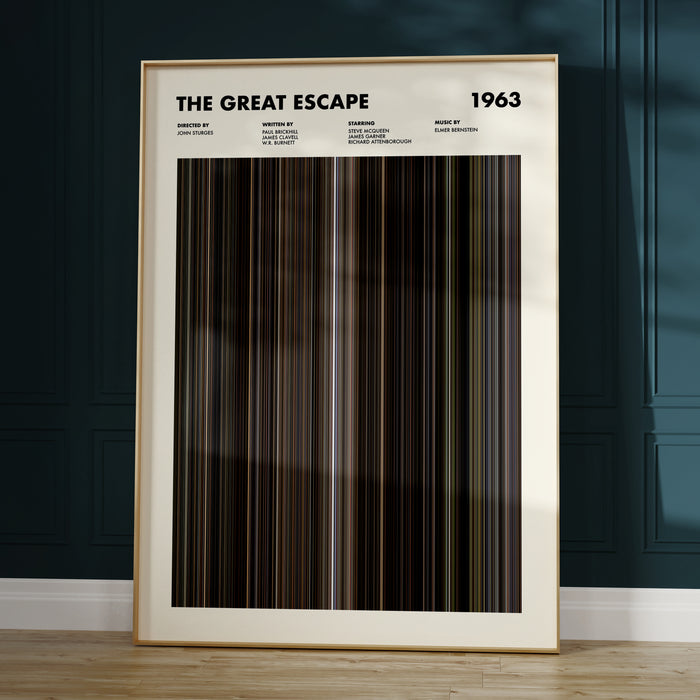 The Great Escape Movie Barcode Poster