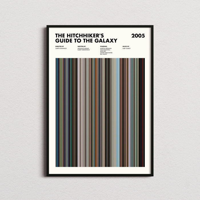 The Hitchhikers Guide To The Galaxy Movie Barcode Poster