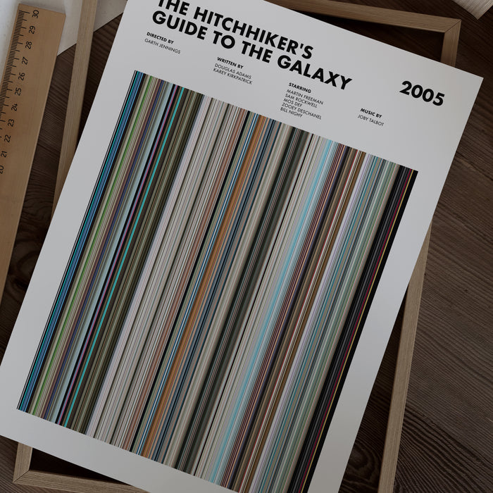 The Hitchhikers Guide To The Galaxy Movie Barcode Poster