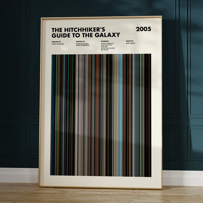 The Hitchhikers Guide To The Galaxy Movie Barcode Poster