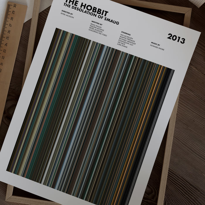 The Hobbit The Desolation Of Smaug Movie Barcode Poster