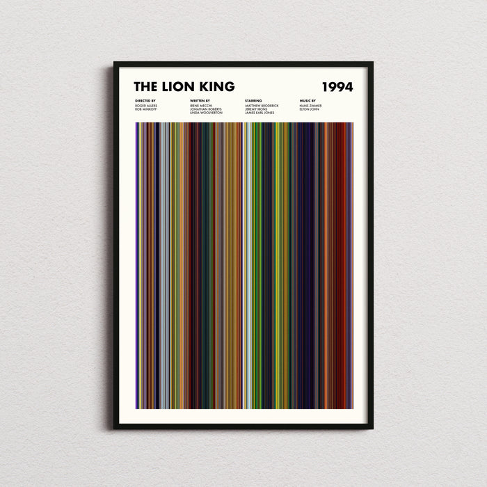 The Lion King Movie Barcode Poster