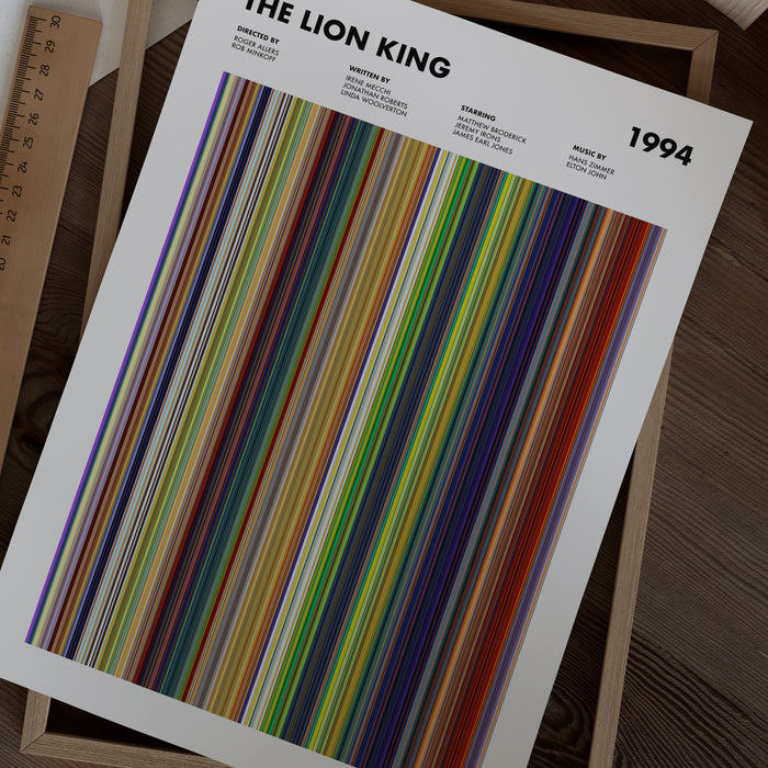 The Lion King Movie Barcode Poster