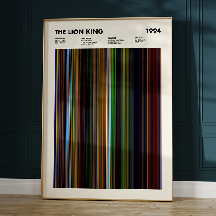 The Lion King Movie Barcode Poster