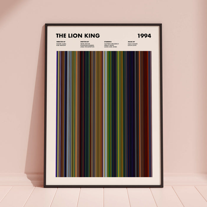 The Lion King Movie Barcode Poster