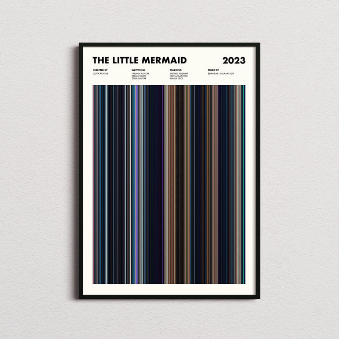 The Little Mermaid 2023 Movie Barcode Poster