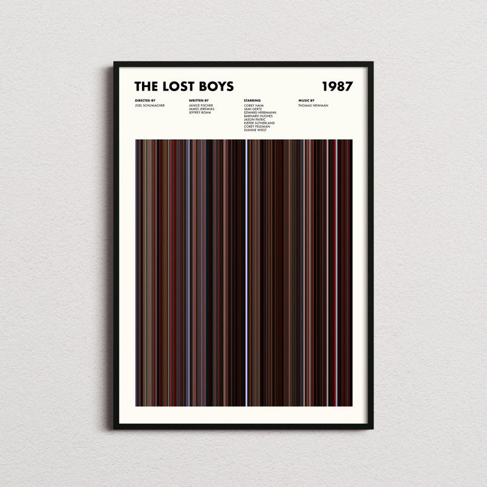 The Lost Boys Movie Barcode Poster