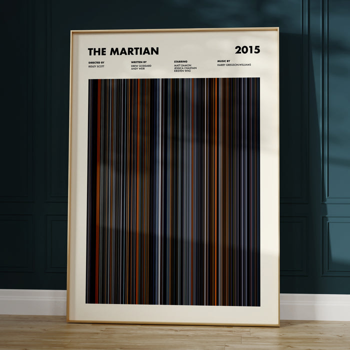 The Martian Movie Barcode Poster