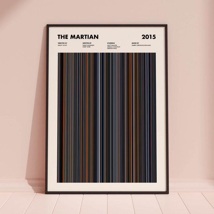 The Martian Movie Barcode Poster