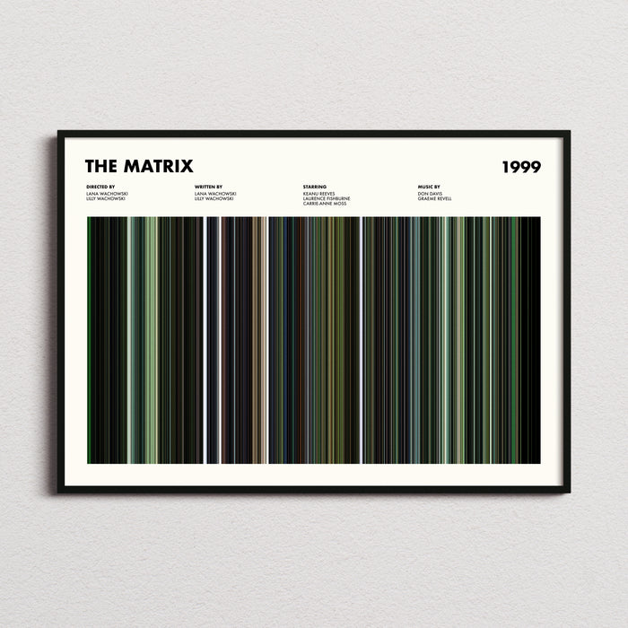 The Matrix Movie Barcode Poster