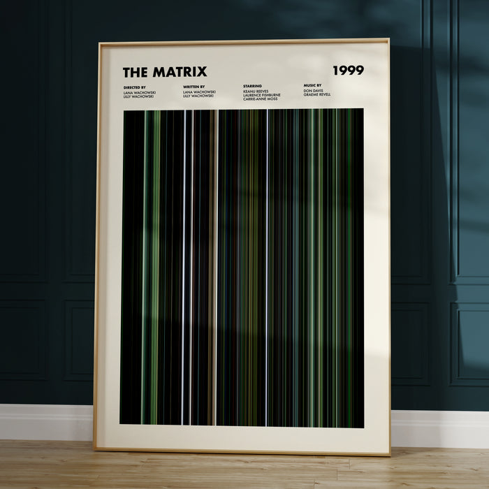 The Matrix Movie Barcode Poster