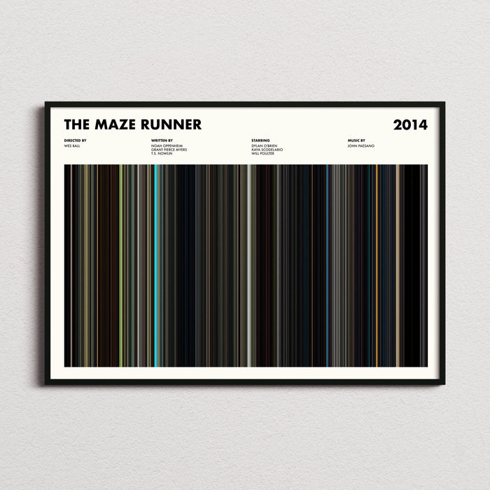 The Maze Runner Movie Barcode Poster