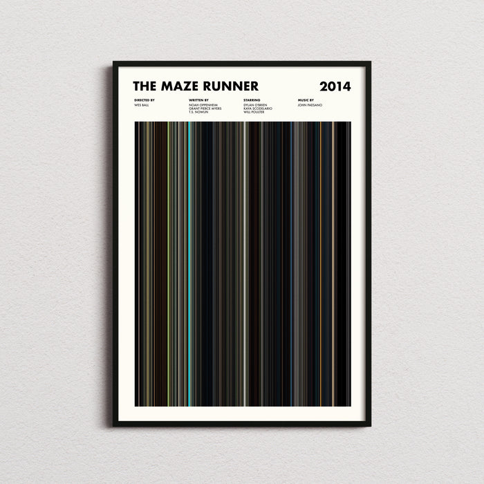 The Maze Runner Movie Barcode Poster