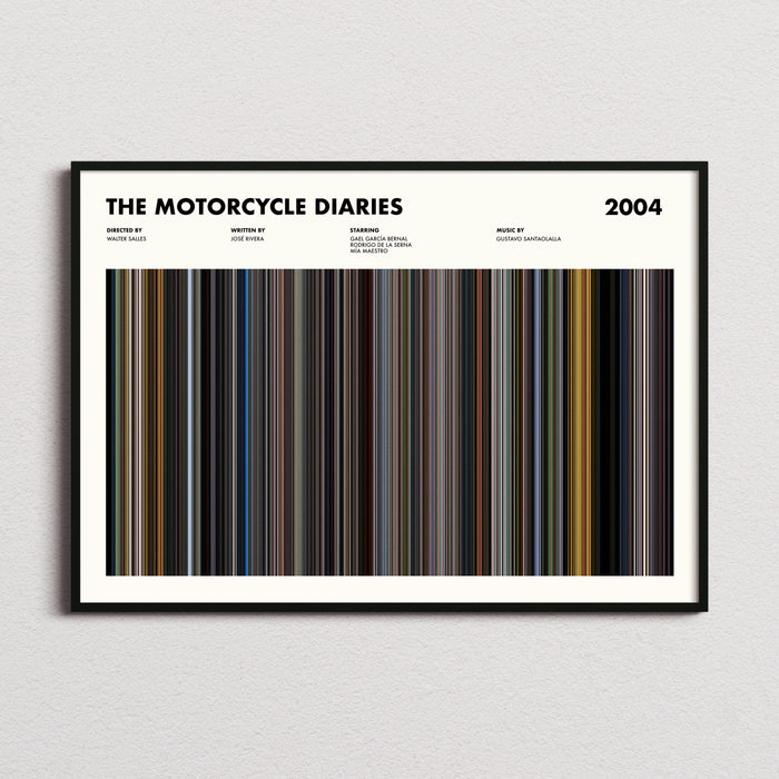 The Motorcycle Diaries Movie Barcode Movie Barcode Poster