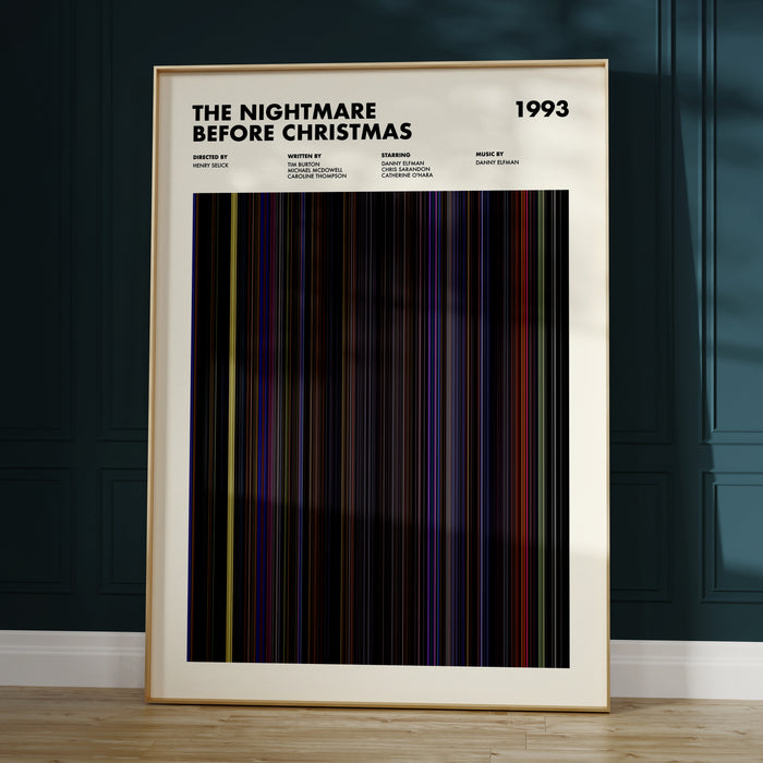 The Nightmare Before Christmas Movie Barcode Poster