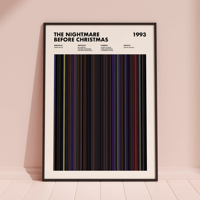 The Nightmare Before Christmas Movie Barcode Poster