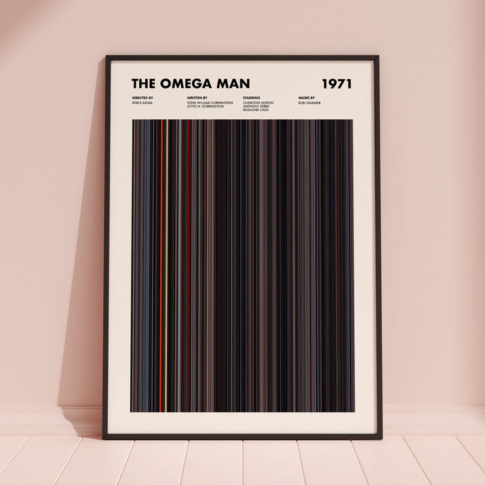 The Omega Man Movie Barcode Poster