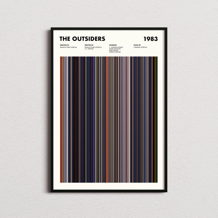 The Outsiders Movie Barcode Poster