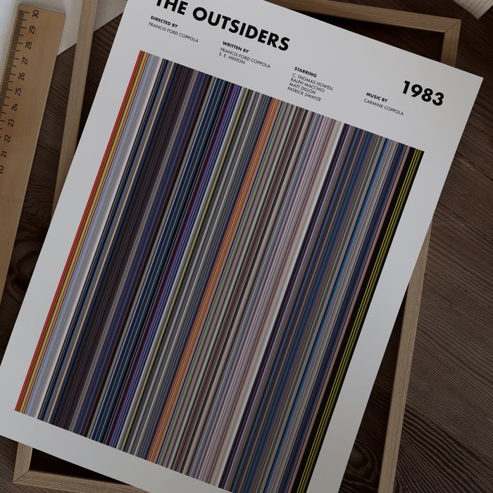 The Outsiders Movie Barcode Poster