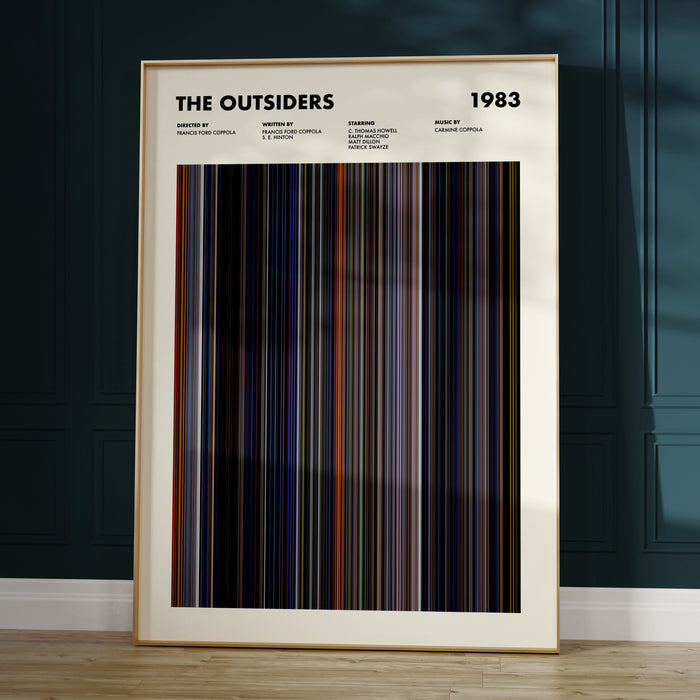 The Outsiders Movie Barcode Poster