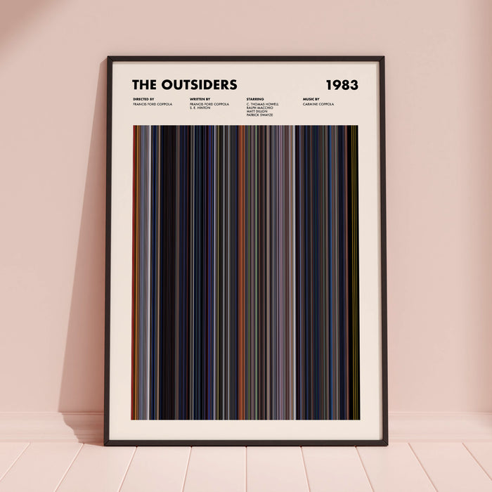 The Outsiders Movie Barcode Poster