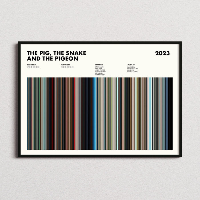 The Pig The Snake And The Pigeon Movie Barcode Movie Barcode Poster