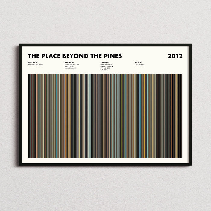 The Place Beyond The Pines Movie Barcode Poster