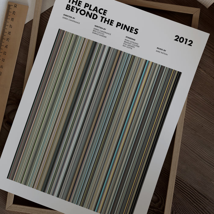 The Place Beyond The Pines Movie Barcode Poster