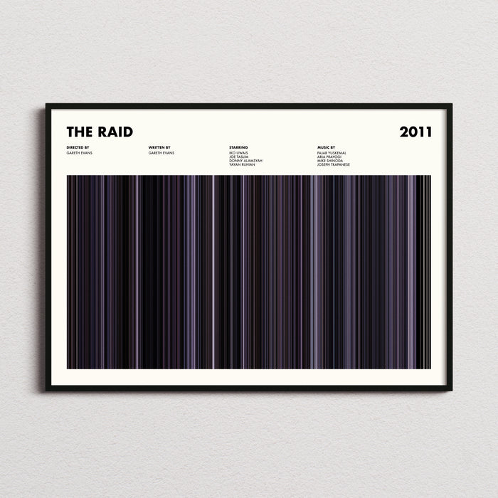 The Raid Movie Barcode Poster