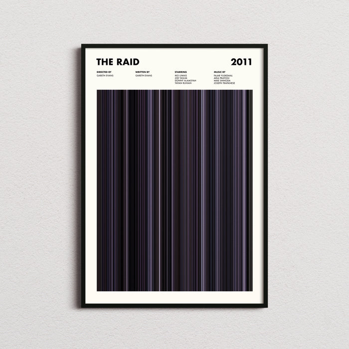 The Raid Movie Barcode Poster