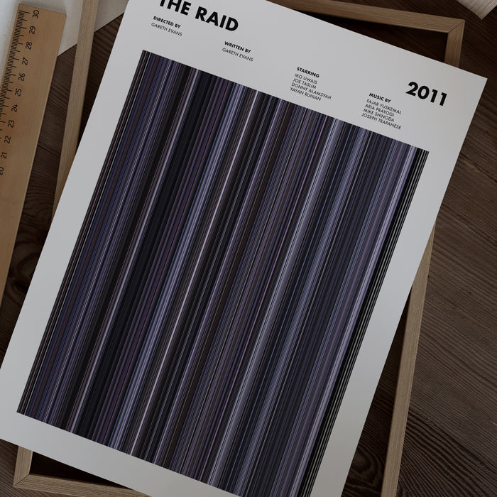 The Raid Movie Barcode Poster