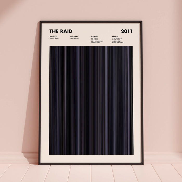 The Raid Movie Barcode Poster