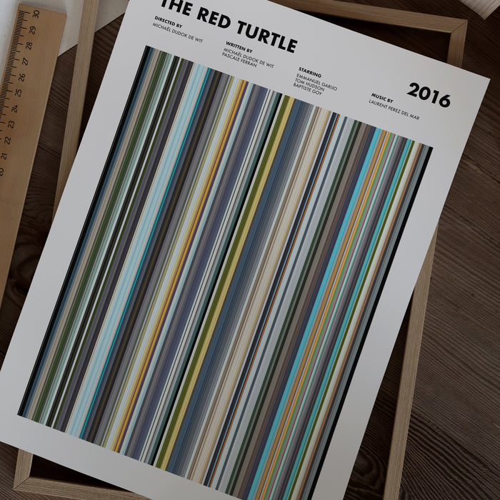 The Red Turtle Movie Barcode Poster