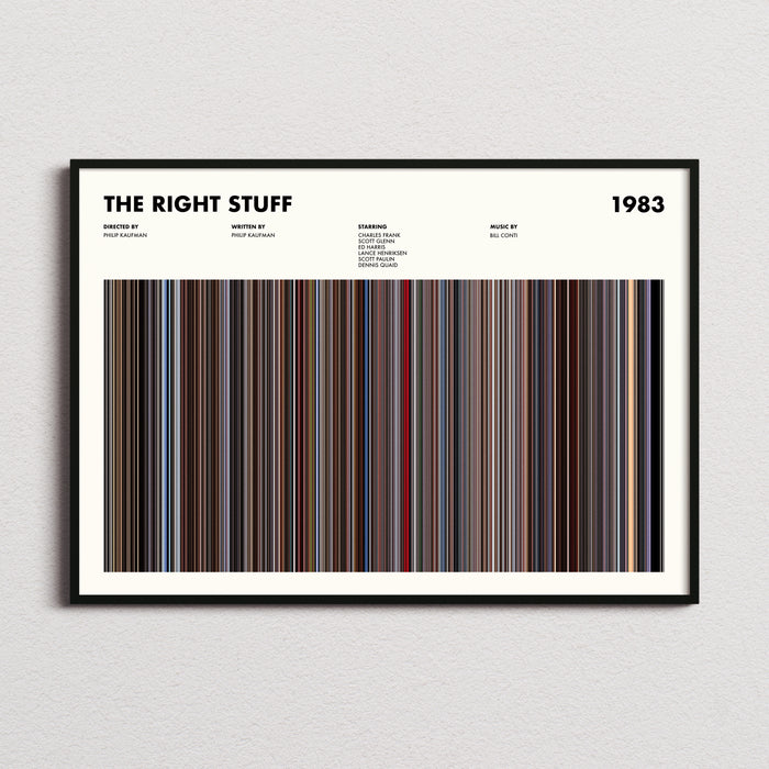 The Right Stuff Movie Barcode Poster