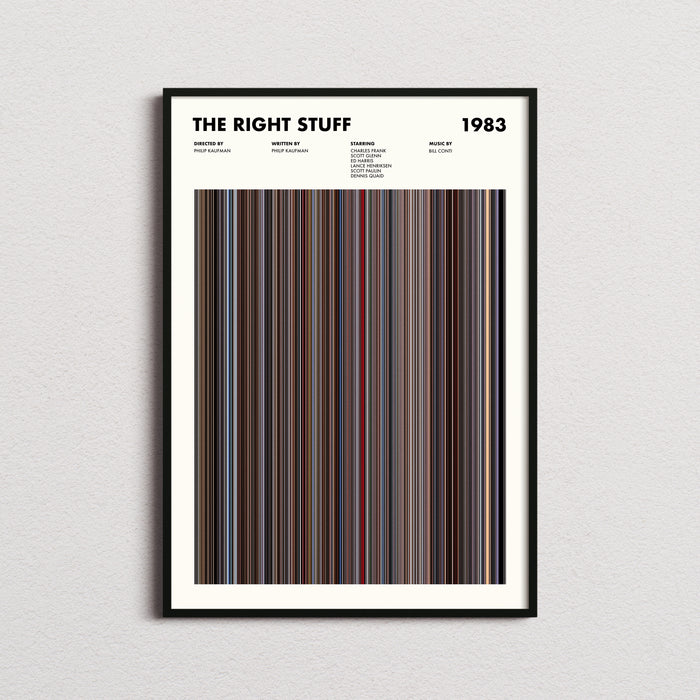 The Right Stuff Movie Barcode Poster