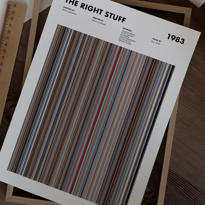 The Right Stuff Movie Barcode Poster