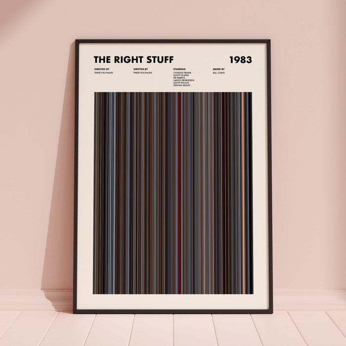 The Right Stuff Movie Barcode Poster